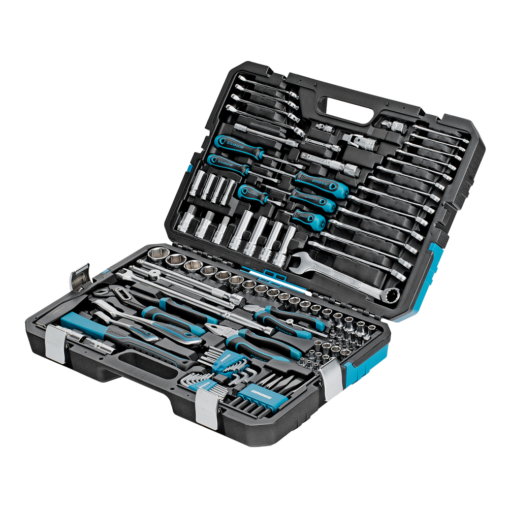 Набор инструментов, 1/4", 1/2", CrV, 120 зубьев, 115 предметов Gross