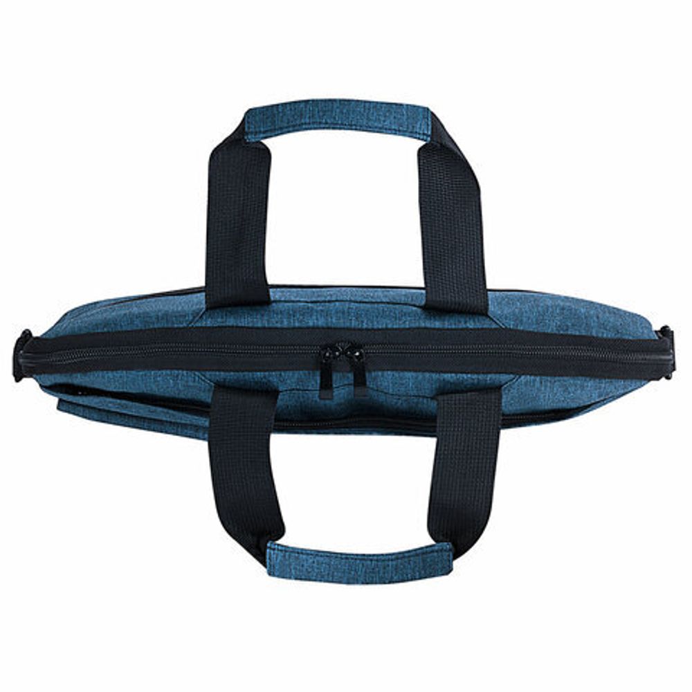 Сумка портфель HEIKKI NOVATION (ХЕЙКИ) с отделением для ноутбука 13-14", багажная лента, синяя, 28х38х3 см, 272593