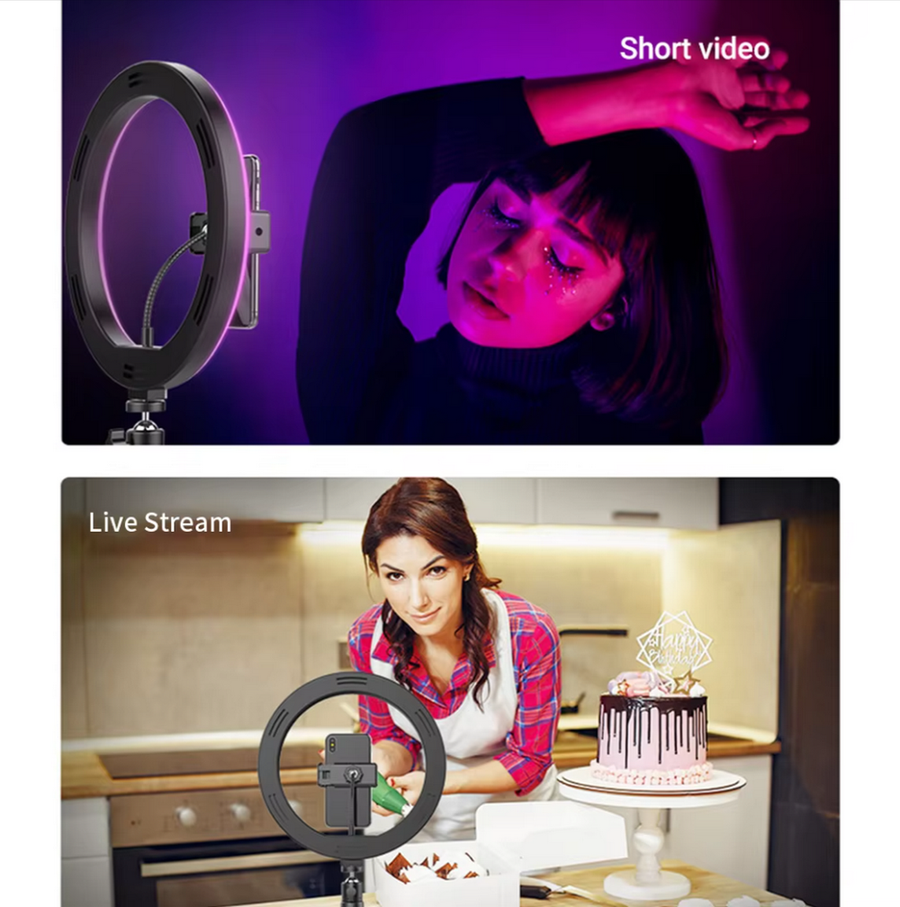 Кольцевая лампа Selfi RGB LED "33см." RoHS MJ33