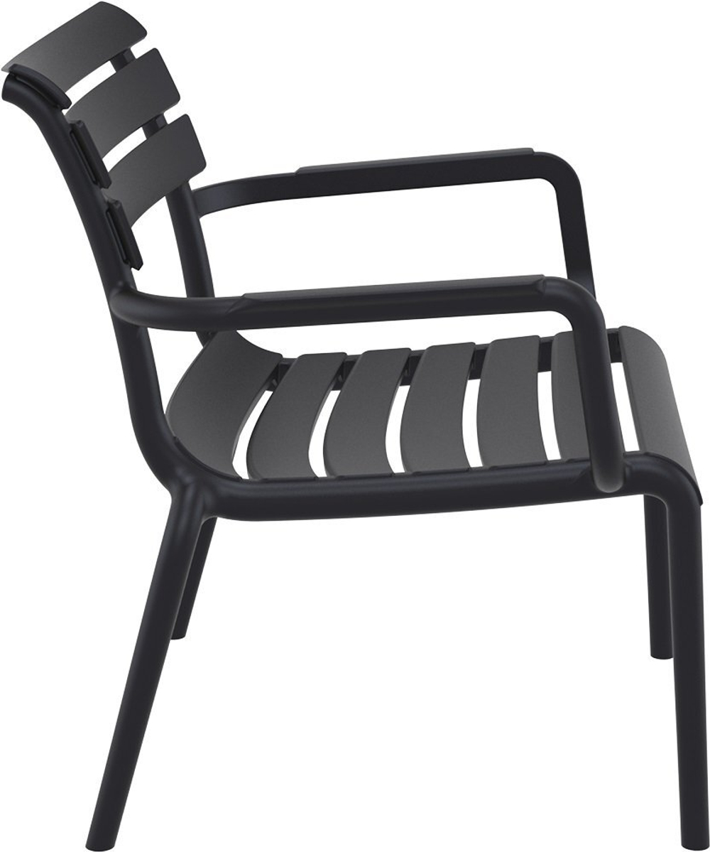 Кресло лаунж пластиковое Siesta Contract Paris Lounge, черный