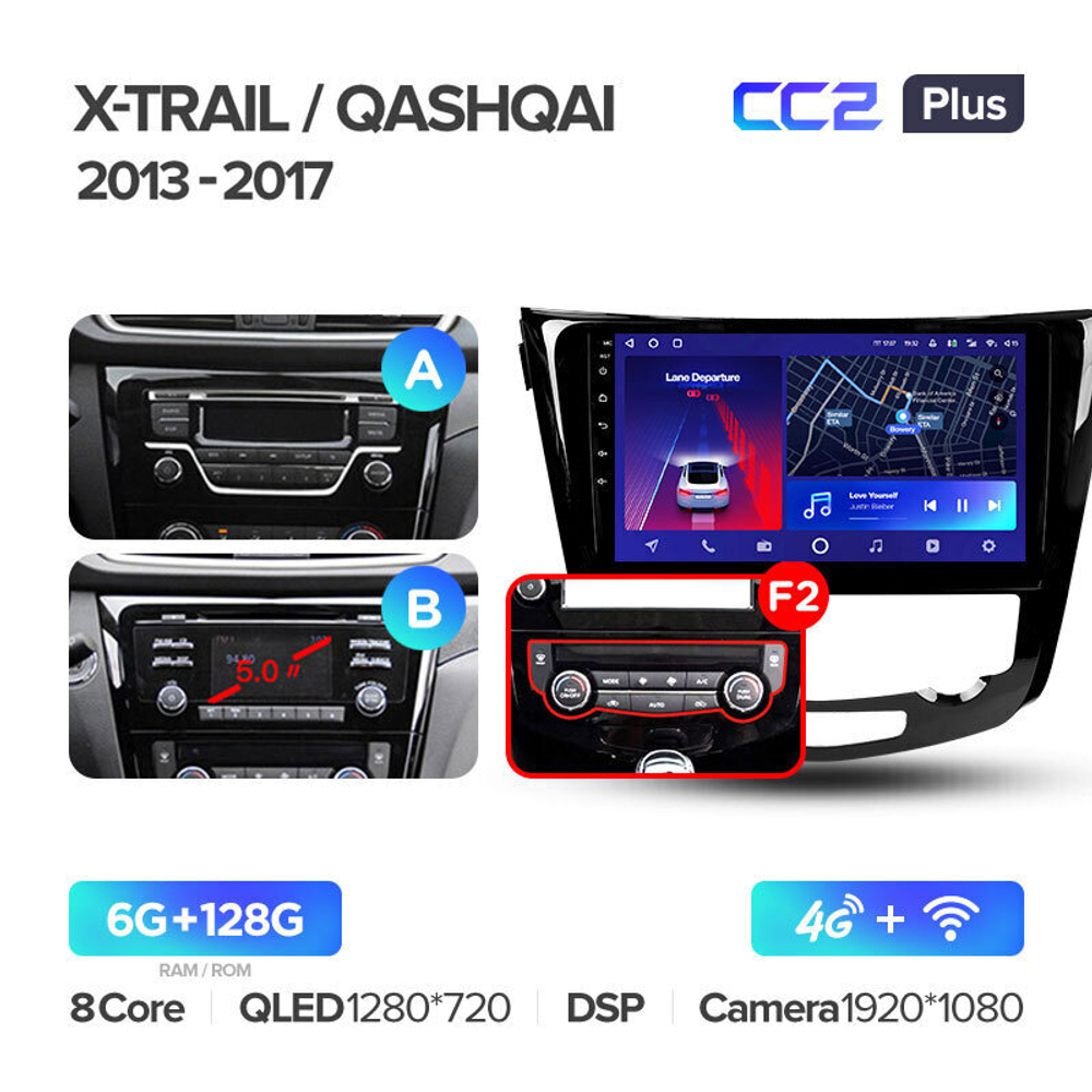 Teyes CC2 Plus 10.2" для Nissan Qashqai, X-Trail  2013-2017