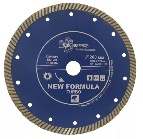 Диск алмазный отрезной 200*22,23 Турбо