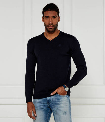 Шерстяной свитер Karl Lagerfeld - темно-синий(655003 544399)