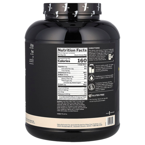 Rule One Proteins, Source7, протеиновая смесь для приготовления напитка, со вкусом ванили, 2,26 кг (4,99 фунта)