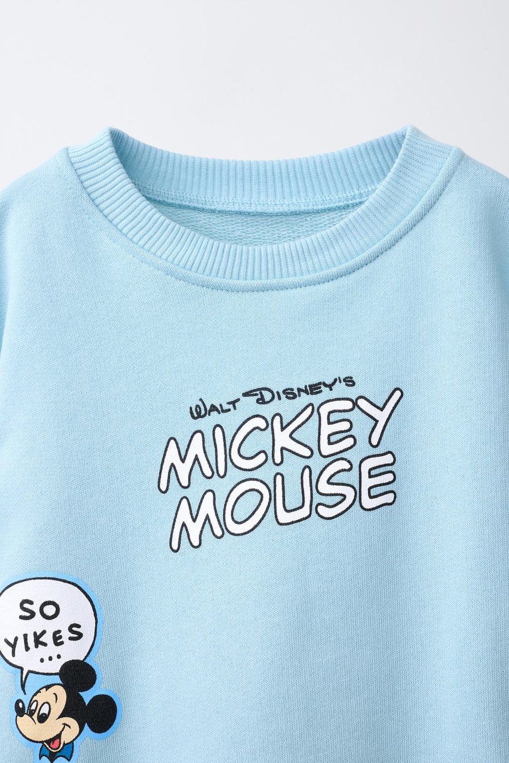 ZARA ТОЛСТОВКА MICKEY MOUSE © DISNEY, ЛИНЯЛЫЙ СИНИЙ