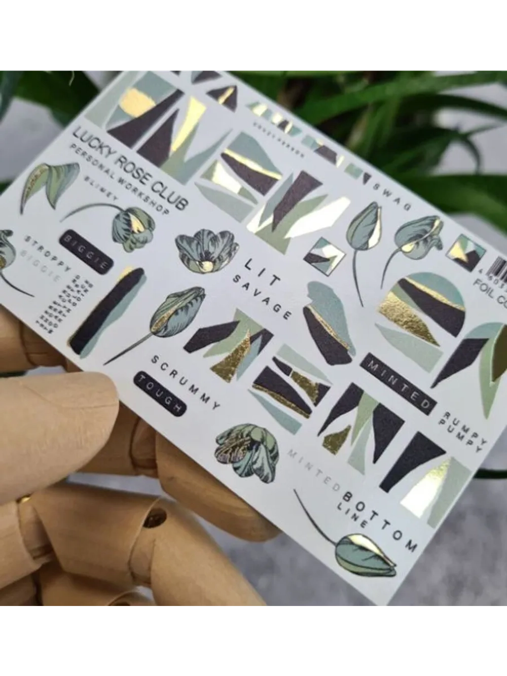 Lucky Rose Слайдеры наклейки для ногтей Foil 101