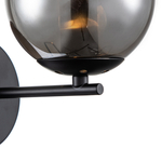 Настенный светильник 1x40Вт E14, металл/стекло, черный