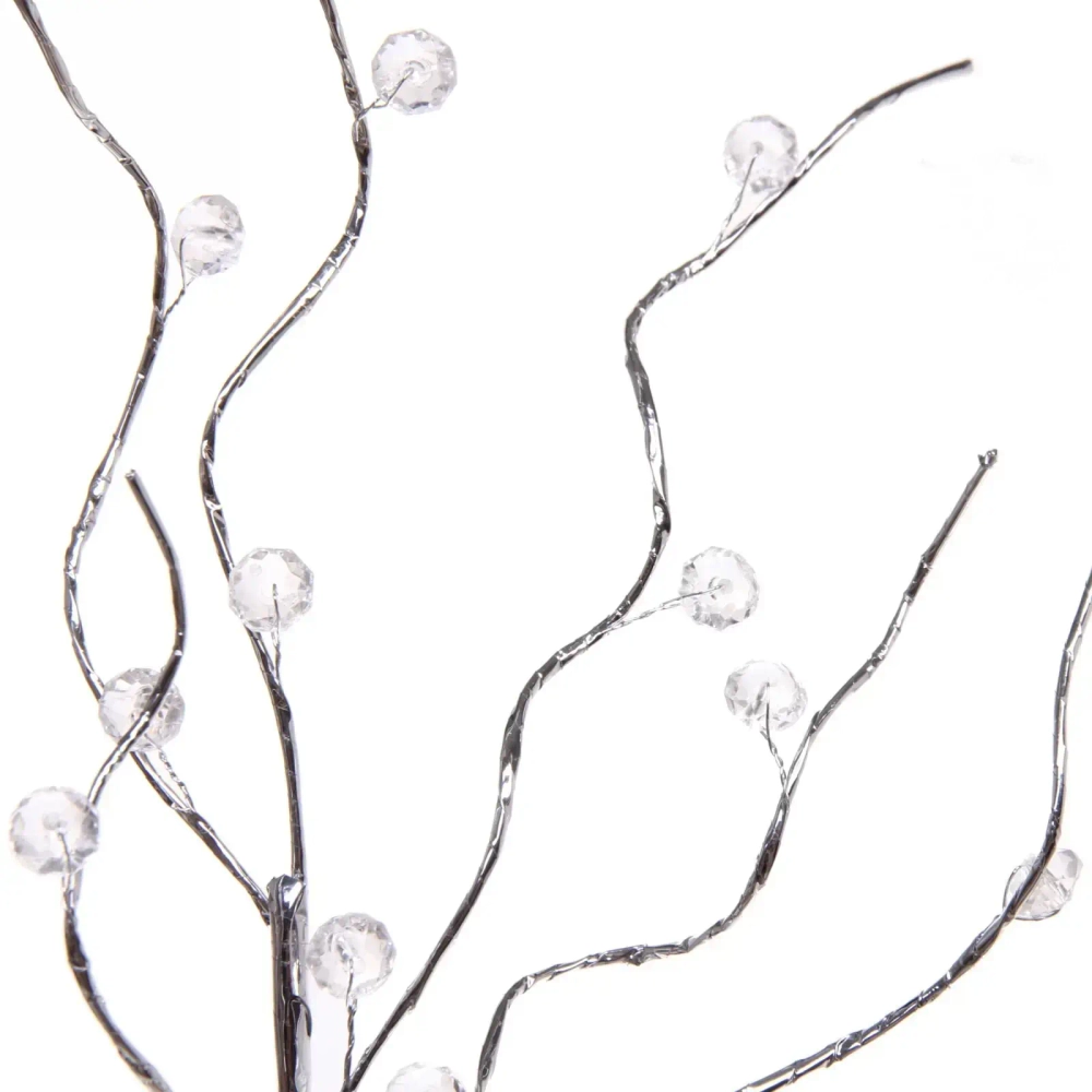Ветка декоративная «Серебряная тайна» 64 см, Серебро