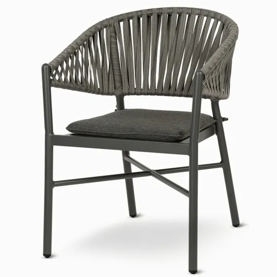 Плетеный стул Lazare, серый алюминий