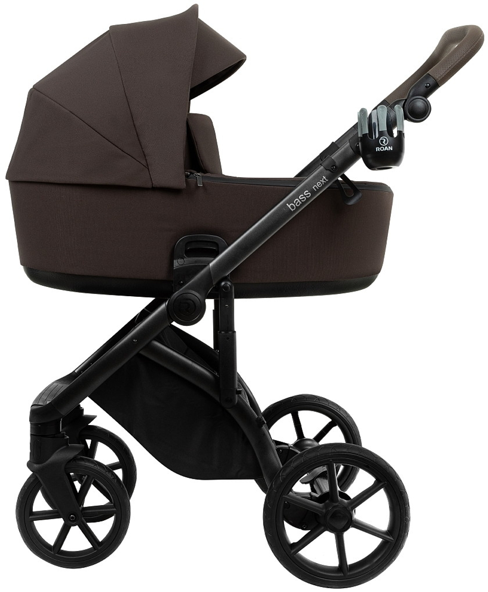 Детская коляска Roan Bass Next 2.0 2 в 1 BSN/44/2 Turkish Coffe/Black/руч.Cappuccino