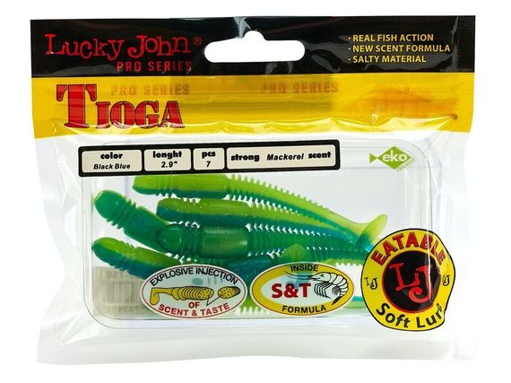 Виброхвосты съедобные LJ Pro Series TIOGA 2.9in (7,4 см), цв. T50, 7 шт.