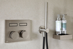 Ручной душ Gessi 316, с шланговым подсоединением и держателем, цвет Steel Brushed
