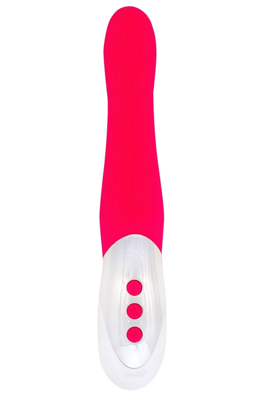 Ярко-розовый пульсирующий массажер - 26 см. (Цвет: розовый)