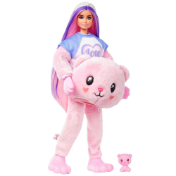 Barbie Cutie Reveal - Розовый плюшевый мишка Барби + кукла-питомец HKR04 / артикул   HKR02 HKR04  / GTIN 194735106974