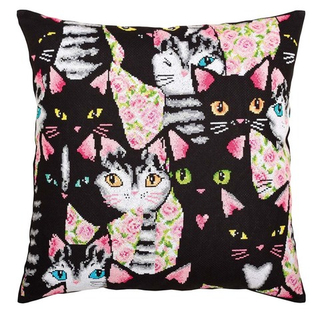 "Найди влюбленного кота"-СU053  подушка