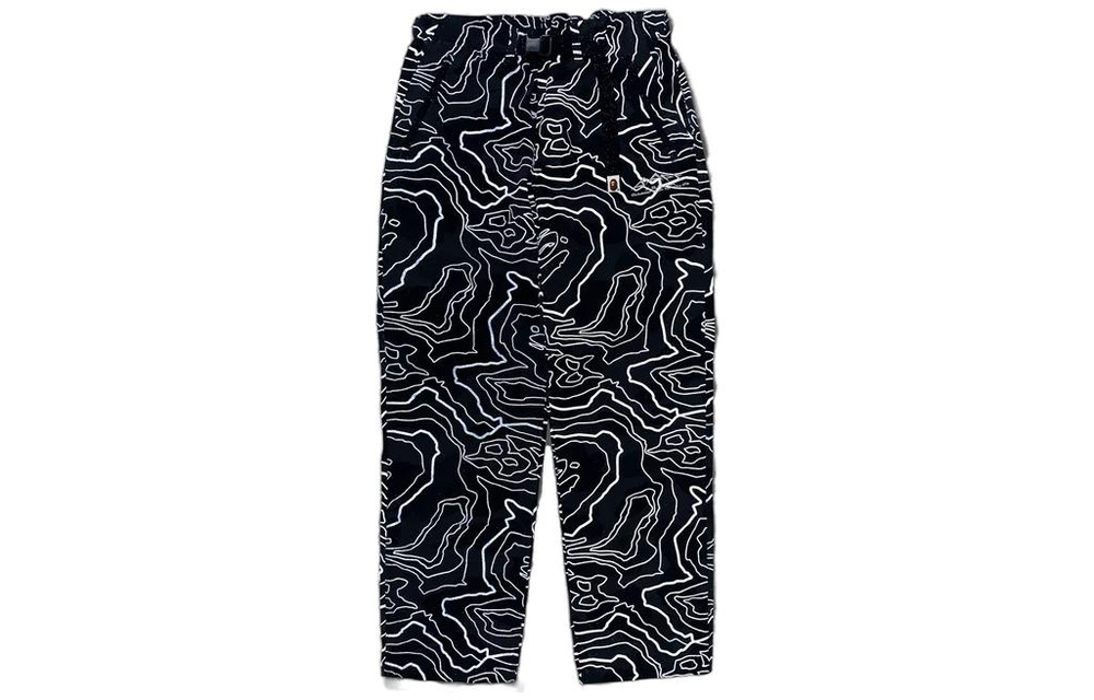 A Bathing Ape Layered Line Camo Track Брюки черный