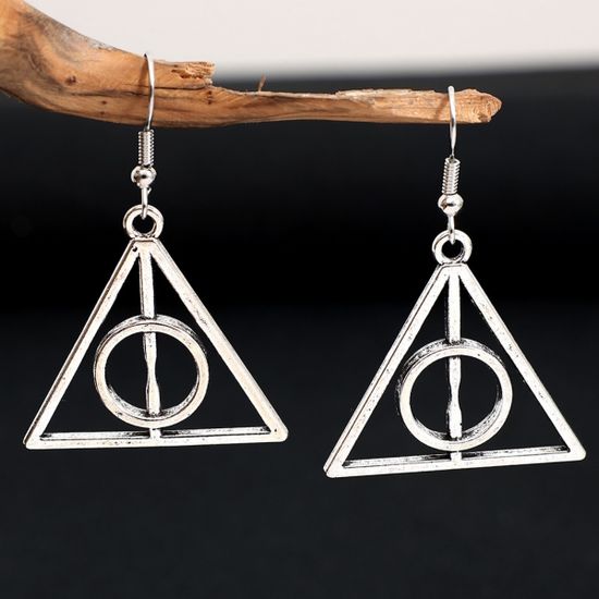 Серьги Гарри Поттер Дары Смерти (серебро)