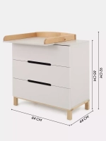 Комод RANT "INDY" 84см 3 ящ. (арт.96) Crystal Beige