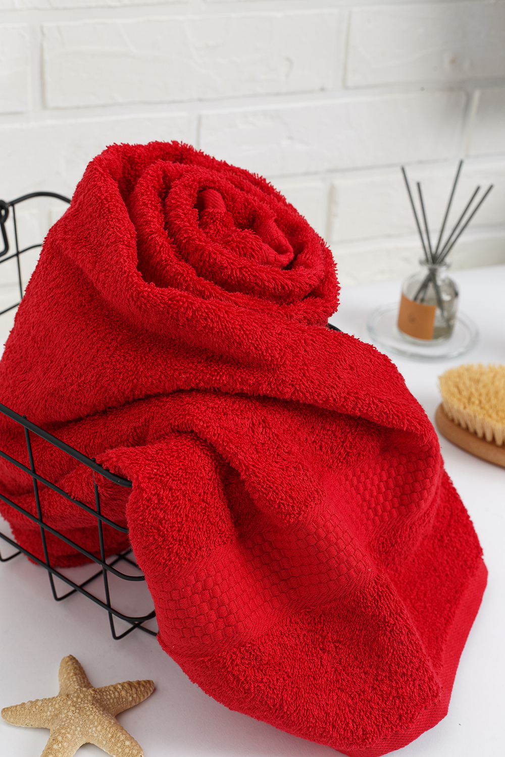 Полотенце махровое, г/к, 50х90, арт. 50-90 BS, 460 гр/м2, цвет: 109-красный,