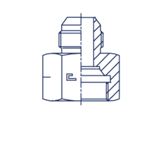 Соединение PS JIC 1.5/8 - JIC 1.1/16