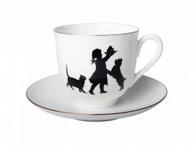 Чашка с блюдцем кофейная 180 мл форма Ландыш рисунок Именинница арт. 81.15705.00.1