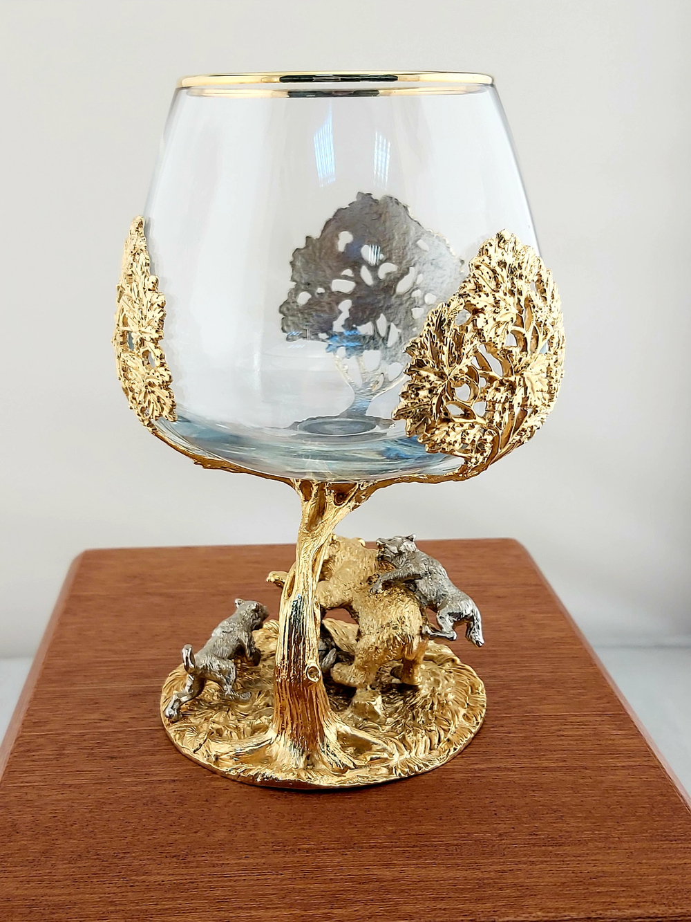 Бокал для коньяка "Охота на медведя" №2