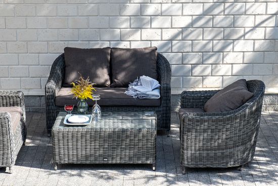 "Кон Панна" кресло из искусственного ротанга, цвет графит