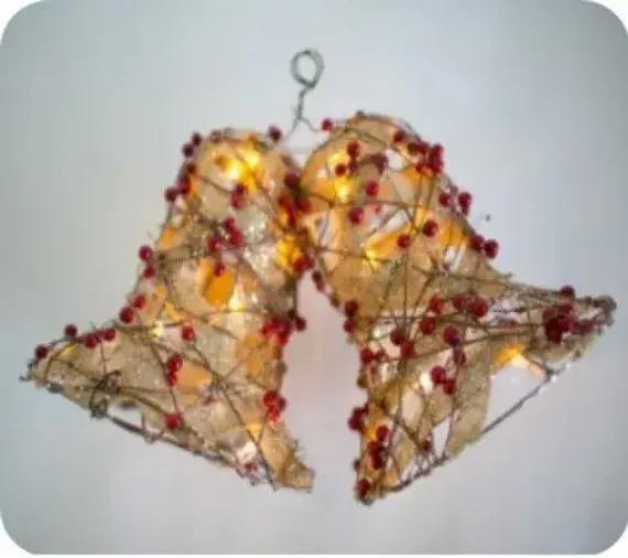 Световая LED игрушка Колокольчики, теплое белое свечение, размер 50*25*36 см., Green Trees