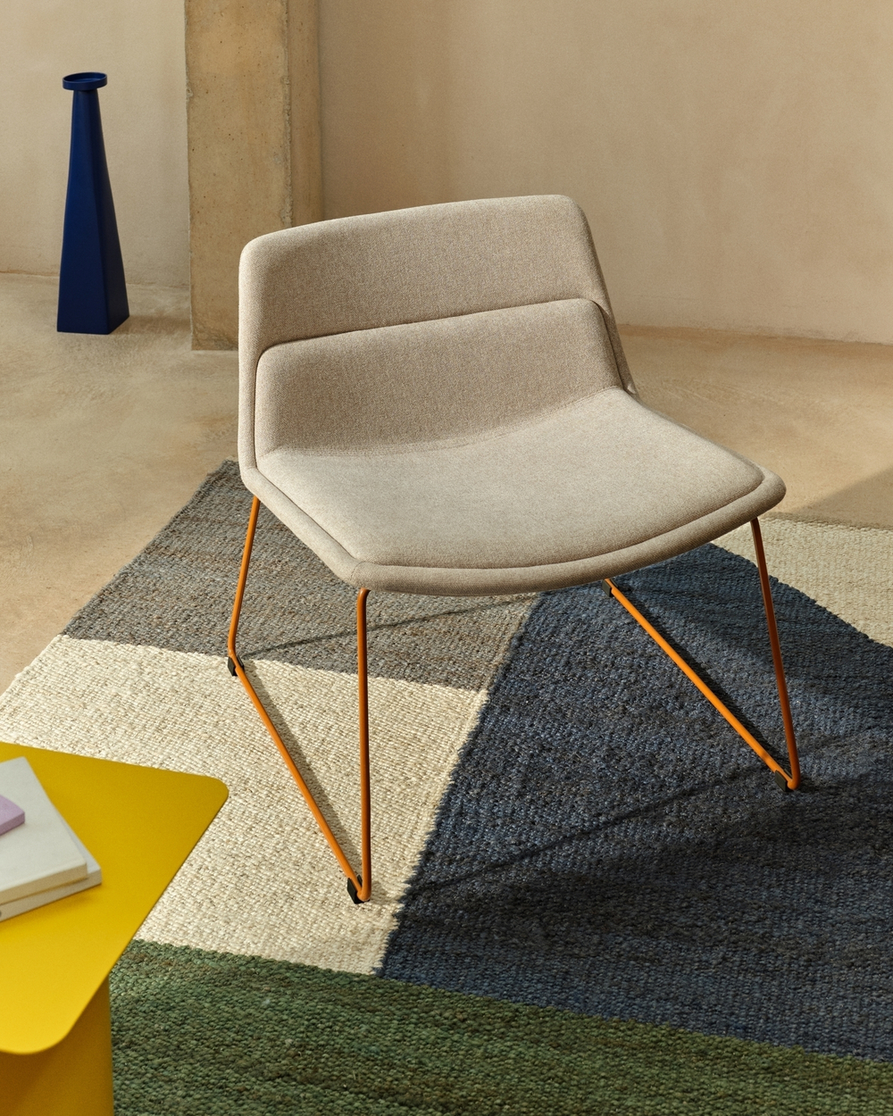 Zahara Стул со стальными ножками полиэстер бежевый