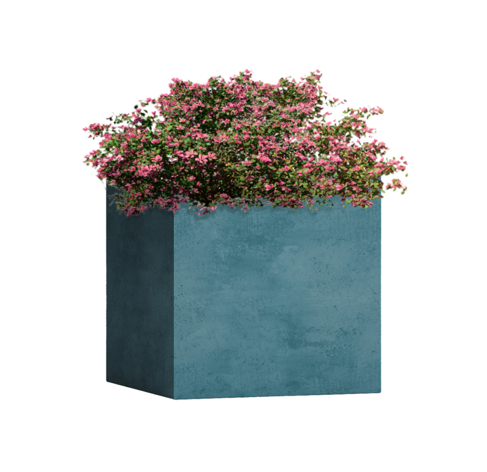 Кашпо, коллекция Color, форма CUBE