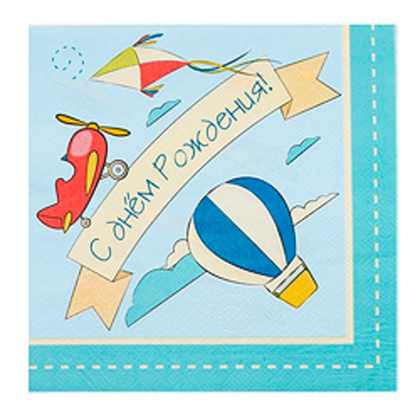 Салфетка-С-ДР-Самолётики-33см-12шт