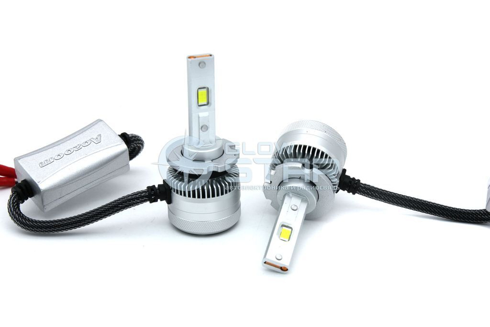 Светодиодные лампы D2H Aozoom ALH-08 в штатную линзу с кулером, 12V, 35W, 6000K (комплект, 2шт)