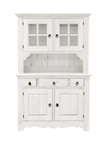 Тумба 125х48х96, Прованс, напольная, с ящиком для вещей, нижняя часть буфета, под витрину, для кухни, массив дерева, белый, Dipriz