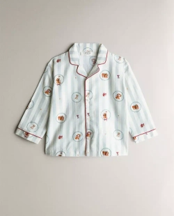 ZARA HOME ХЛОПКОВАЯ ПИЖАМА С ПРИНТОМ "ЛЕДИ И БРОДЯГА", ЭКРЮ