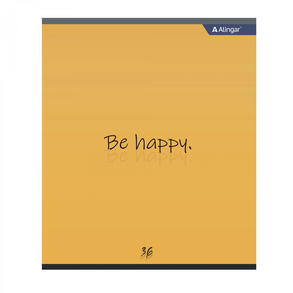 Тетрадь 36 л., А5, линия, Alingar "Positive book", скрепка, второй блок 60г/м2, мелованный картон (стандарт), 4 дизайна в пленке т/у