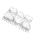 Форма силиконовая "Бенто савоярди сердце МИНИ", 6 ячеек 21,8*14,5 см