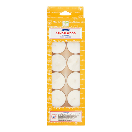 SATYA Sandal Wood Ароматические чайные свечи Сандаловое Дерево 14г x 12