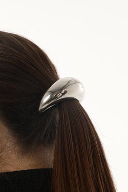 Резинка со вставкой большая, серебро