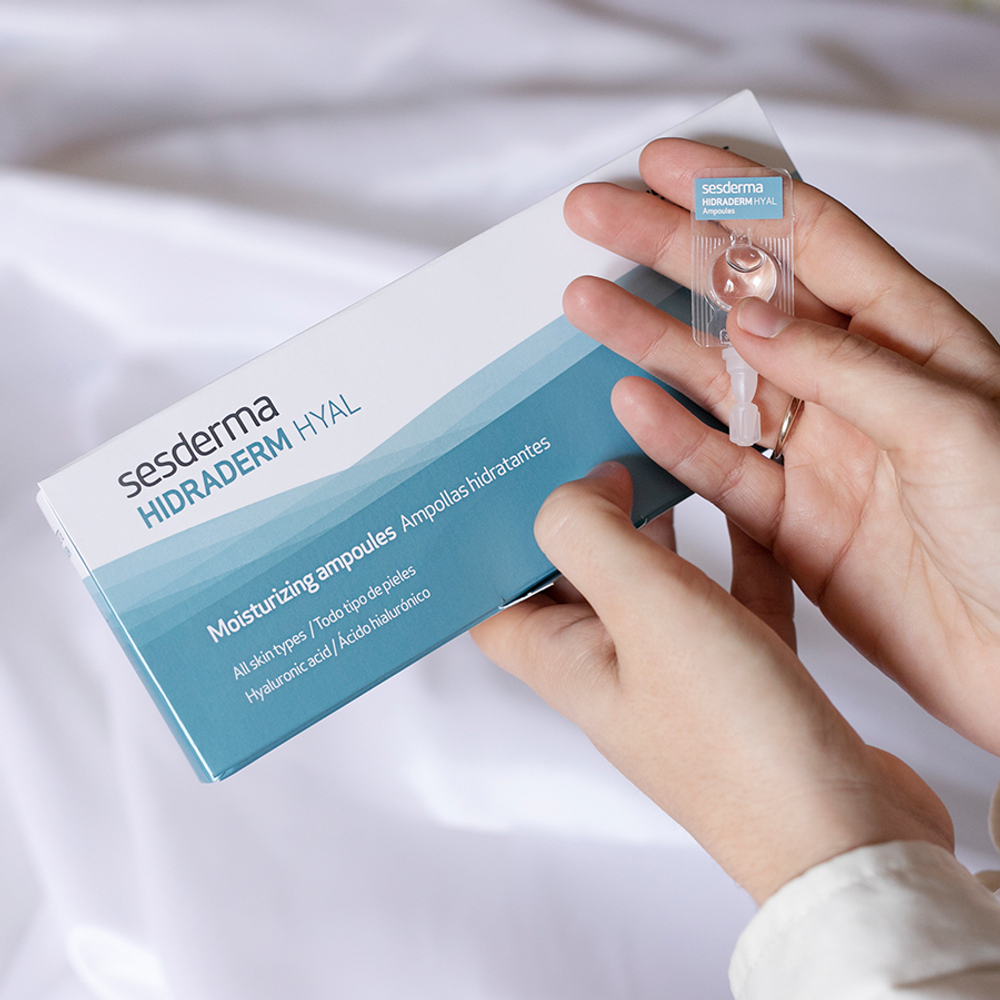Sesderma HIDRADERM HYAL Moisturizing Ampoules - Средство в ампулах увлажняющее с гиалуроновой кислотой, 7 шт по 1 мл