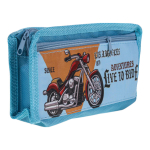 Пенал мягкий 2 отделения "Мото" 3 цвета микс