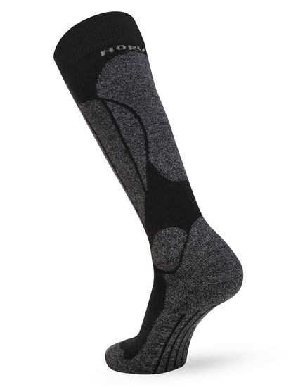 Термоноски мужские Norveg Sport Wool горнолыжные высокие 9SWSMRU-021, черный+антрацит