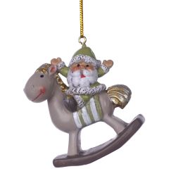 GAEM Фигурка декоративная подвесная "Ангел/Дед Мороз", L5,5 W2 H6 см, 4в.