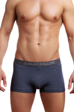 Классические боксеры из ажурного рибана (Размер: M) (Цвет: темно-синий)