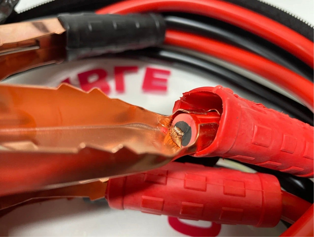 Провода (1000АMP, 2.0 метра) пусковые, прикуривания в сумке, утолщённая жила, морозостойкие, серия: RJ2337 старт кабель (2 шт. / комплект)