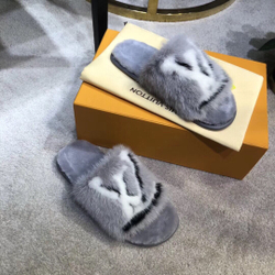 Louis Vuitton Fur Slide