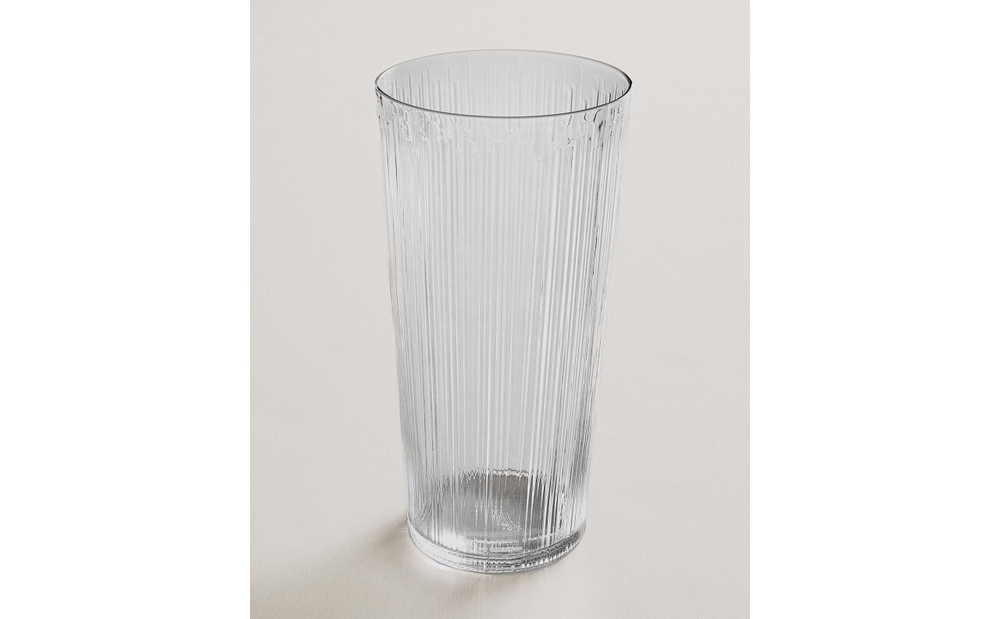 Zara Home Ваза из стекла, цвет зелёный, 25 см
