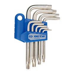 Набор Г-образных ключей TORX с отверстием, T10-T50, 9 предметов KING TONY 20409PR