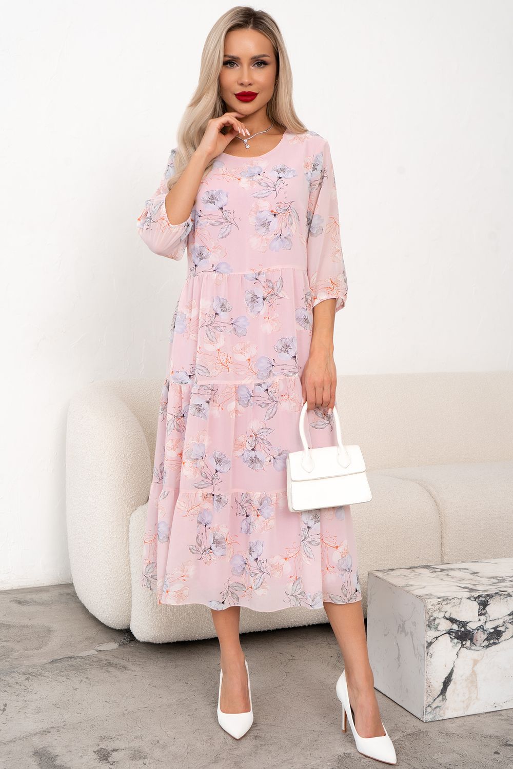 Платье Хелен (розовый)-52р-р Р11-2075/12 Nikol