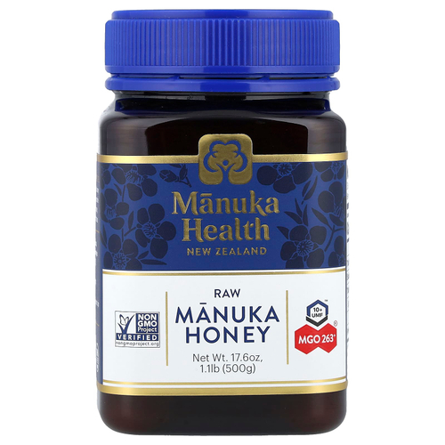 Manuka Health, Необработанный мед манука, UMF 10+, MGO 263+, 500 г (17,6 унции)