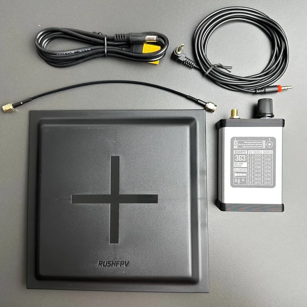 Видеоприемник Rushfpv 3.3 GHz VRX + Патч антенна